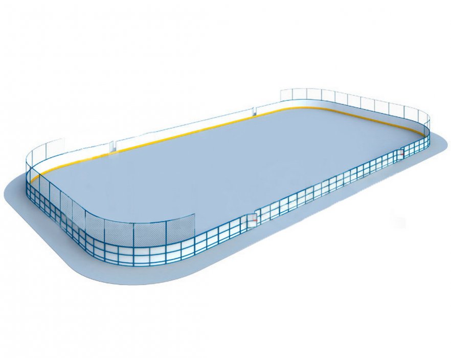 Хоккейная коробка R-3м. защитная сетка Н-1500мм за воротами